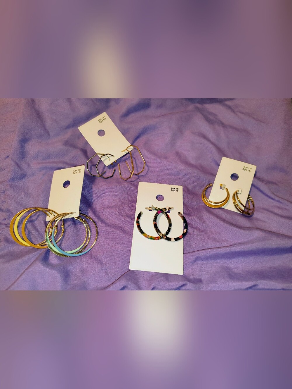 GAP Multicolor and Gold Hoop Earring Sets